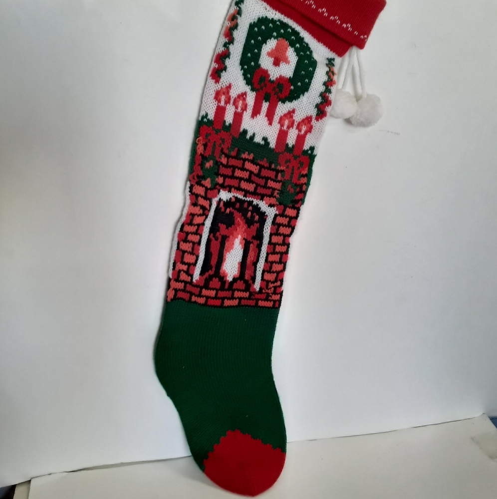 Stocking Christmas knit Chimney